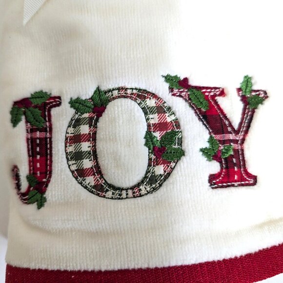 Sleigh Hill Trading Co. Embroidered Joy Christmas Hand Towel Set - Picture 3 of 3